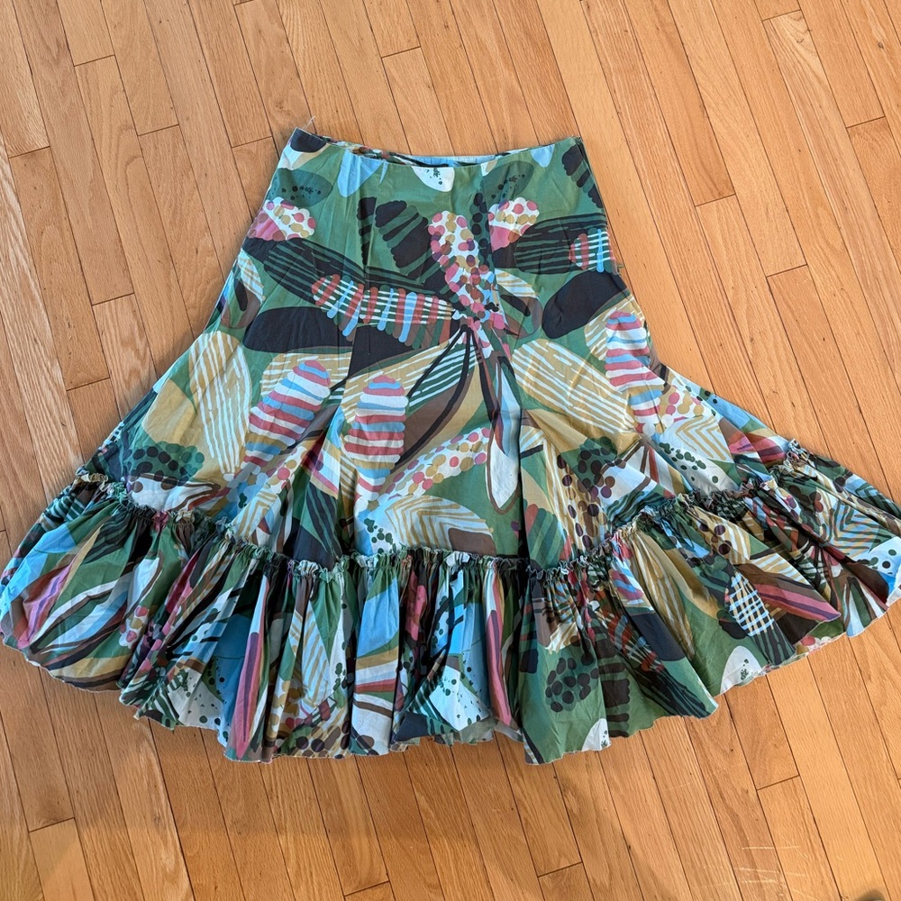 Vintage Fei Anthropologie full ruffle skirt